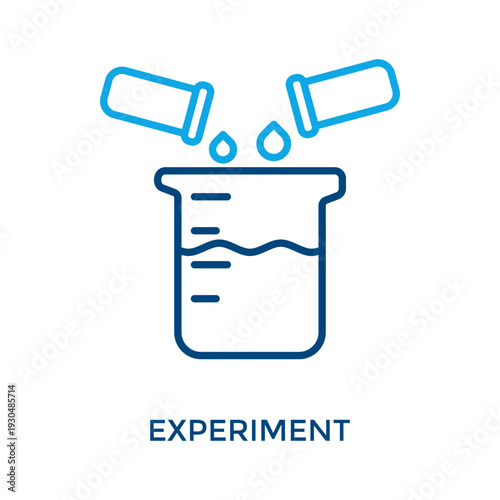 Experiment Icon Outline Color Style. Vector Illustration For Graphic Design
