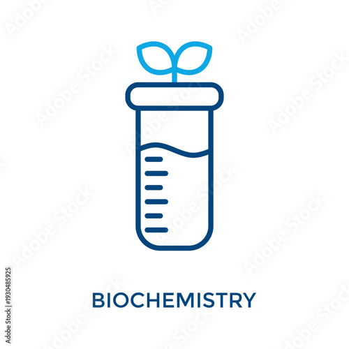 Biochemistry Icon Outline Color Style. Vector Illustration For Graphic Design