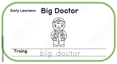 Cute Cartoon Doctor for Kids Coloring Page