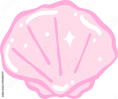 Pink Seashell Illustration