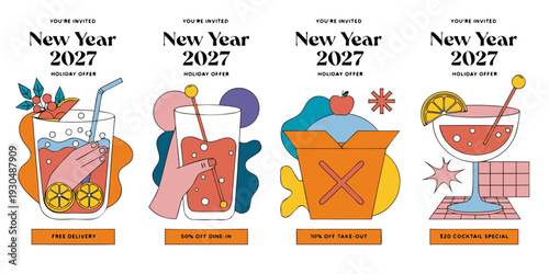 New Year 2027 Holiday Offers – Food & Drink Promotions, Free Delivery, Discounts, Food Packs & Cocktail Specials