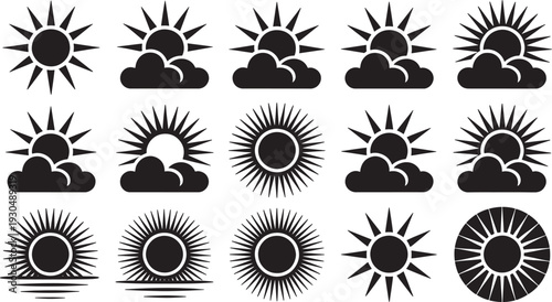 Various sun and cloud weather clouds forecast sunny