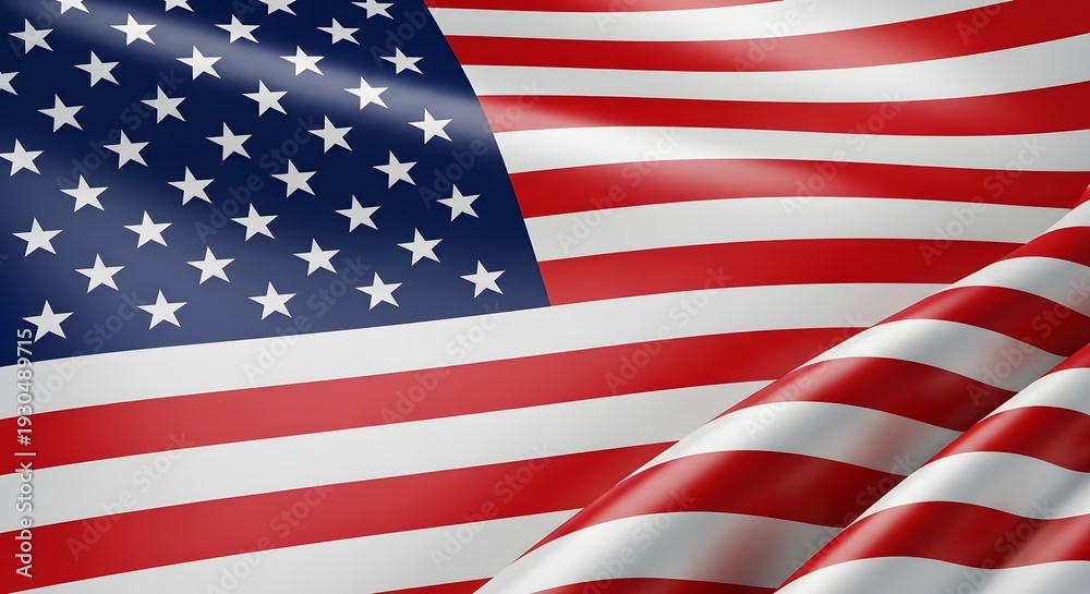 Obraz premium American flag waving in the wind
