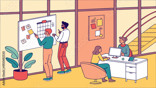 office workers at work