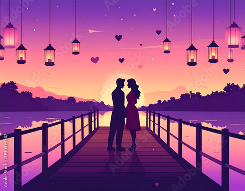 Love Bridge Silhouette