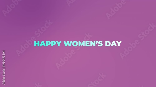 Women's History Month text typography animation 4k video