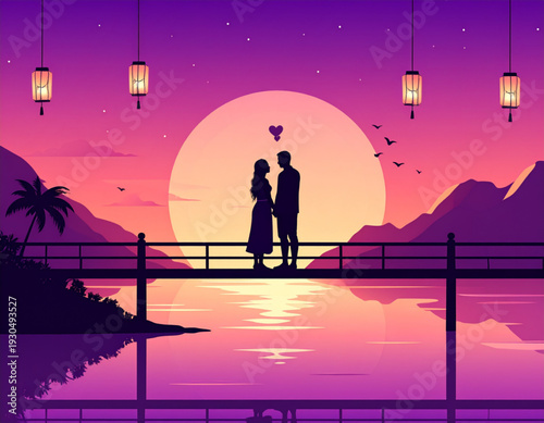 Love Bridge Silhouette