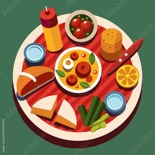 A Delicious Tapas Platter With Various Appetizers