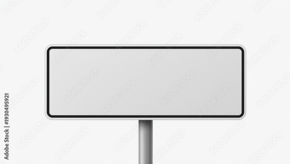 Obraz premium Empty road sign for copy space set against a white backdrop