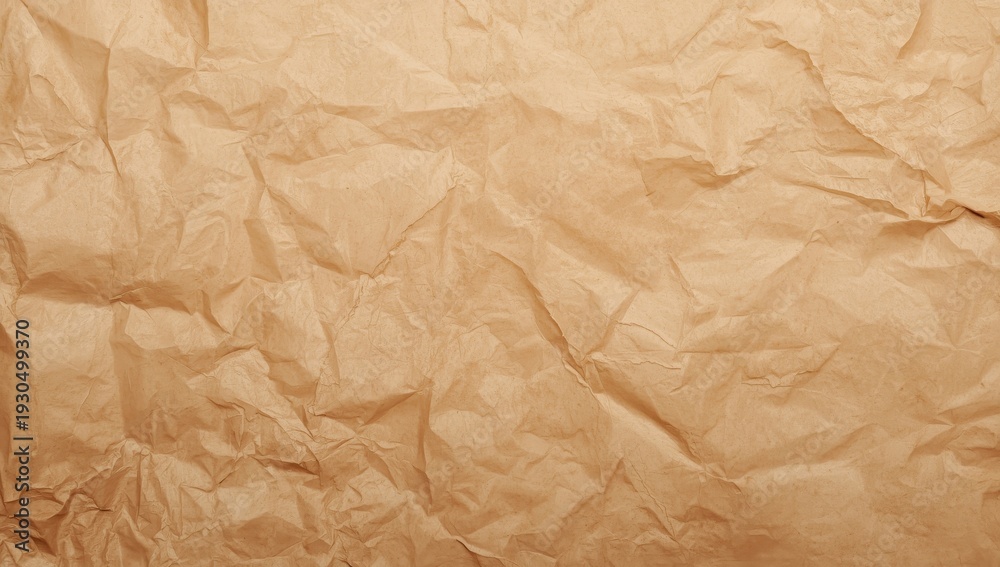 Fototapeta premium Top view of wrinkled baking parchment sheet