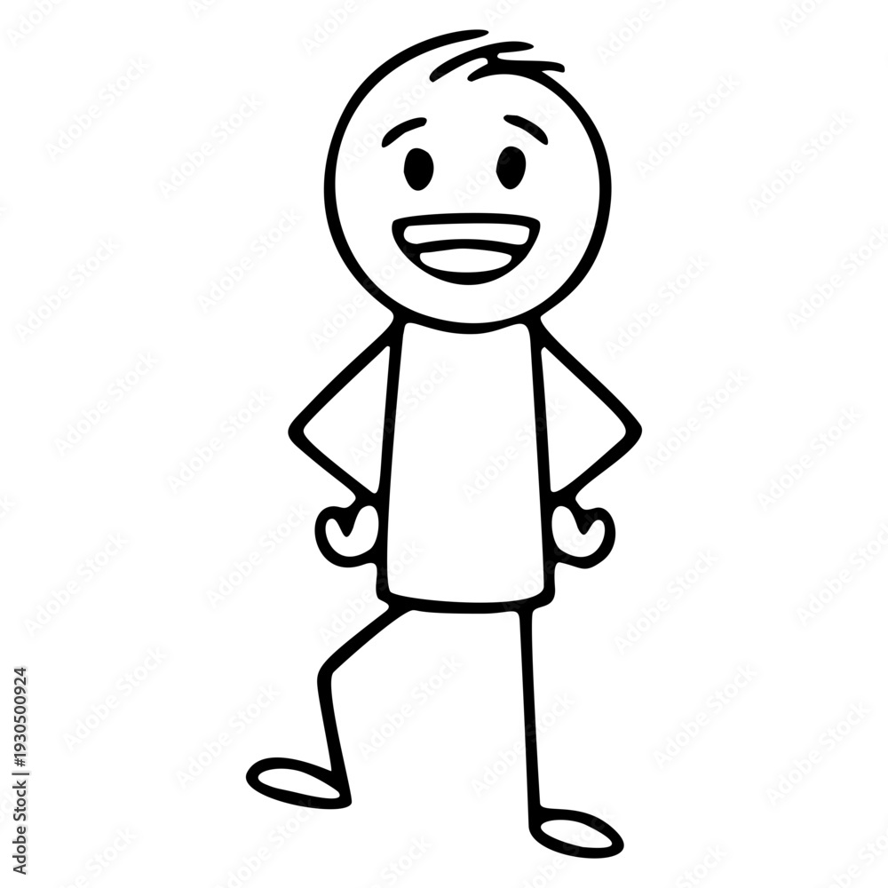 Obraz premium Hand Drawn Stick Figure