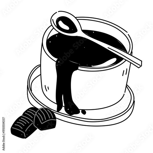 illustration of a hot chocolate vector