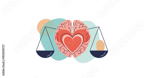 Balance Between Heart and Mind Weighing Emotions and Reason
