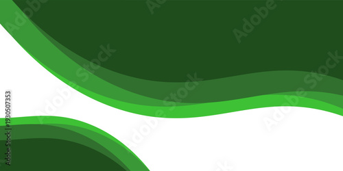 Dynamic Green Wave Abstract Background With Layered Curves And Fresh Environmental Theme For Modern Design.vector illustration eps10