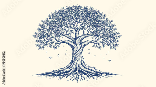 Tree of life symbol of growth and wisdom