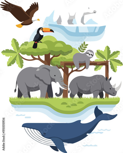 Diverse Wildlife in a Vibrant Ecosystem