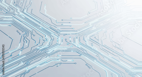 Closeup of blue circuit board technology.