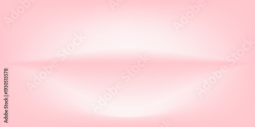 Pastel pink studio room background. 3d empty table for product presentation. Gradient light color stage with copy space, vector banner