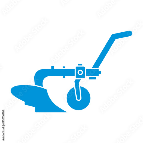 Blue Rototiller Machine for Gardening Purposes.