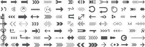 Various Arrow Icons and Symbols Collection