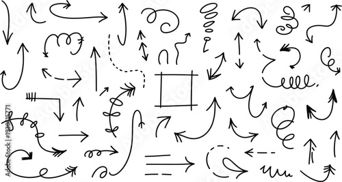 Hand drawn arrows collection