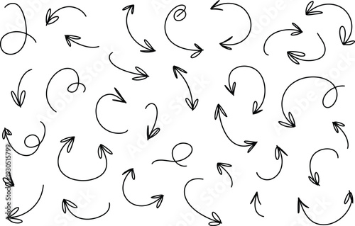 Hand drawn arrows collection