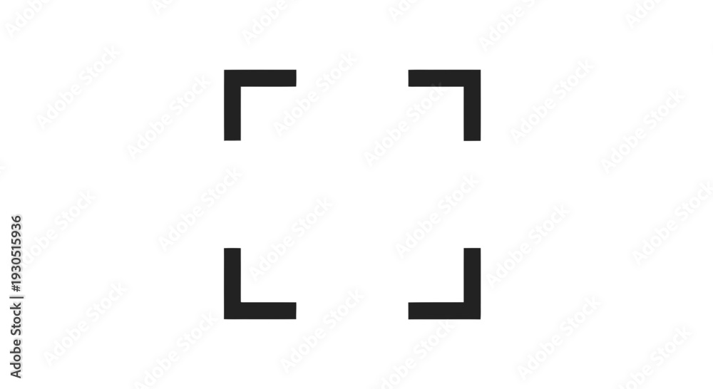 Fototapeta premium Four Black Corner Brackets Symbols.