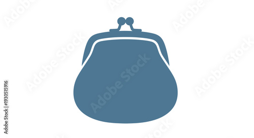 Blue Coin Purse with Clasp Closure.