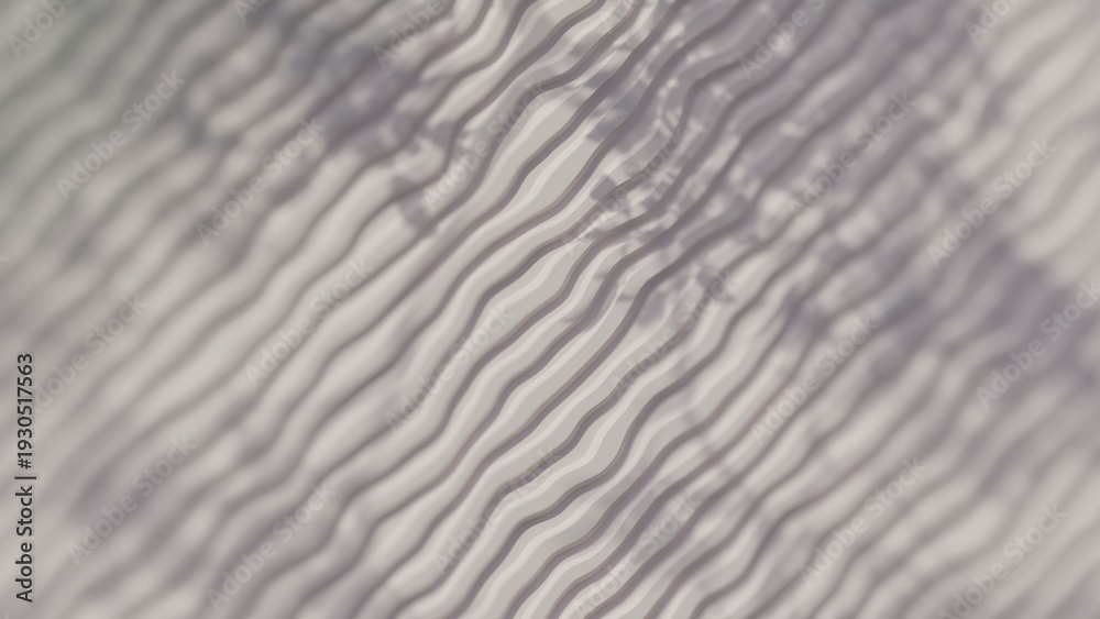 Obraz premium Wave stripe background with tree shadow, 3d backdrop, 3d render, outdoor, white color