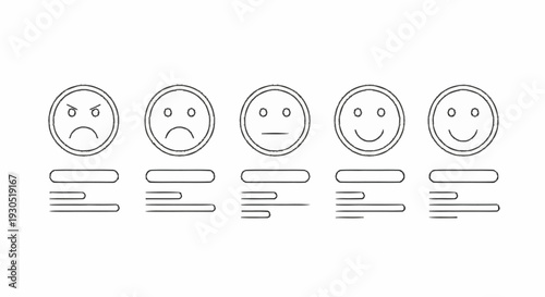 Emoticon Faces with Different Expressions.