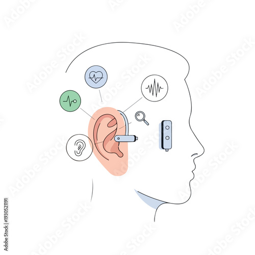 Hearing Aid Technology and Communication Concept