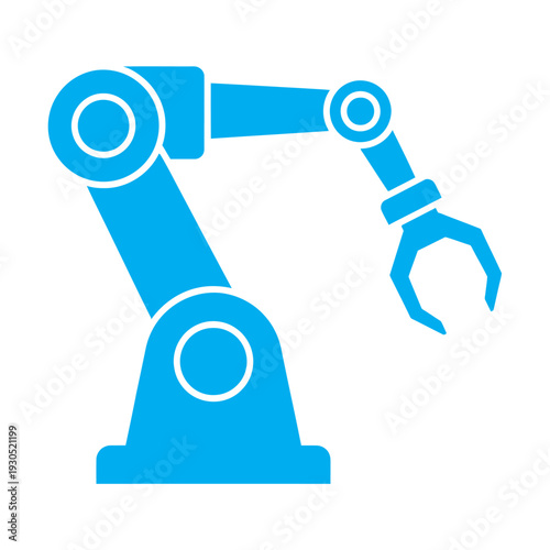 Industrial Robot Arm with Claw End Effector.