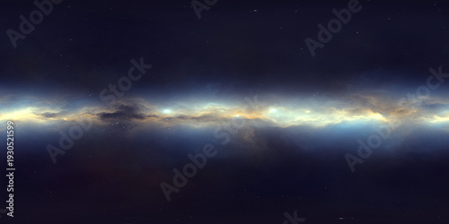 360 degree full sphere panoramic space background, galactic disc in the distant universe. It was not partly or fully created with generative AI