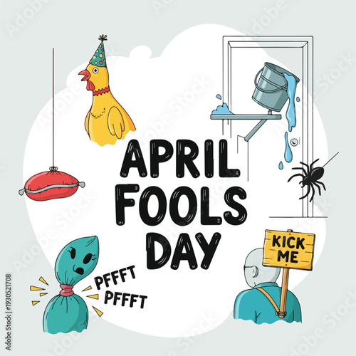 April Fools Day prank illustrations