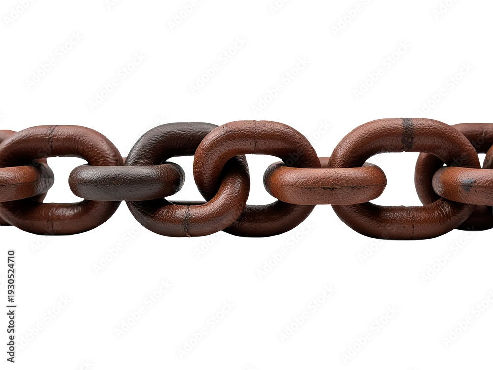 Obraz premium A close-up shot of a chain resting on a white surface