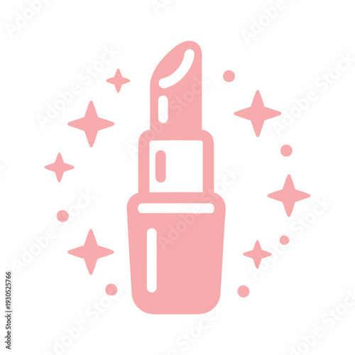 Pink Lipstick Cosmetic Beauty Product Illustration.