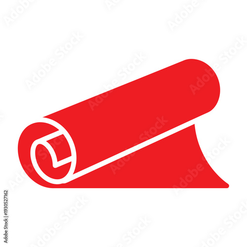 Red Carpet Roll Illustration Design Element.