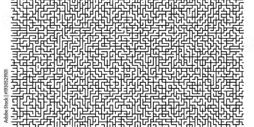 Interlocking Square Labyrinth Pattern