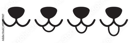 Premium Dog Nose Silhouette Icon Vector for Pet Care Brand, Veterinary Clinic Logo and Animal Product
 Design