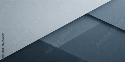 Vintage 3d geometric pattern on an empty gray concrete wall with a grunge paper texture and a subtle shadow corner for a blank business banner template design