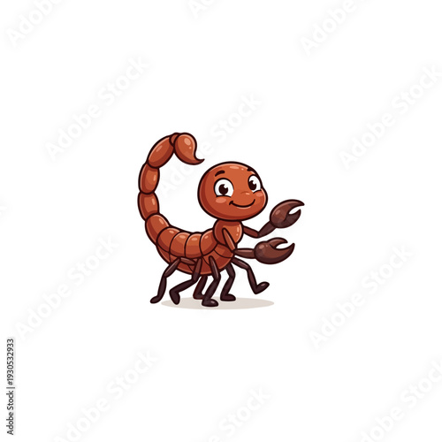 vector illustration of a cartoon scorpion