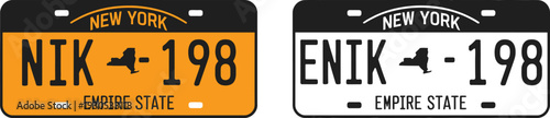 New York License Plates Empire State