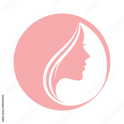 Фотография Woman Face Silhouette Logo Design Element.