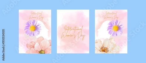 illustration of Happy International Women's Day 8th March greetings background
