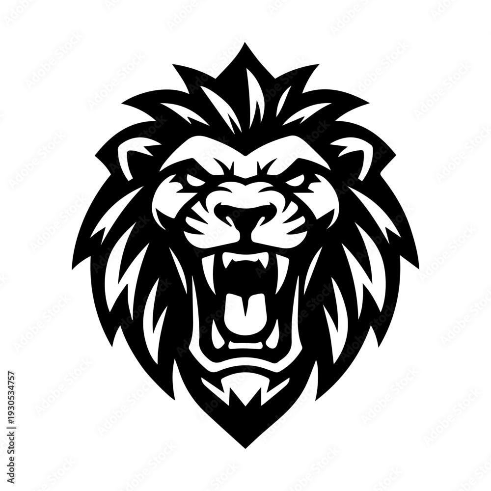 Obraz premium Roaring Lion Mascot Illustration