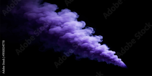 An abstract blue and white smoke explosion creates a textured cloud effect isolated against a black background, mimicking a vintage air pollution fog or ethereal steam light