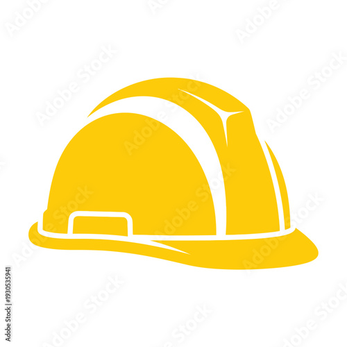 Yellow Hard Hat Safety Helmet Icon.