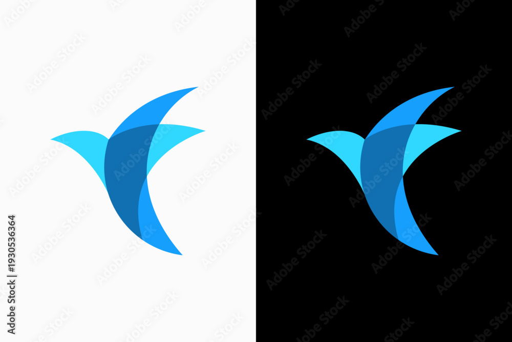 Fototapeta premium Blue Bird Vector Logo Premium 