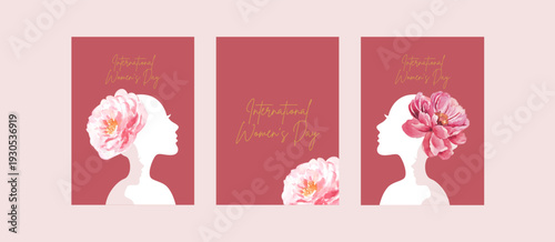 illustration of Happy International Women's Day 8th March greetings background
