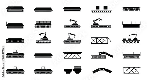 Heavy machinery crawler equipment illustration